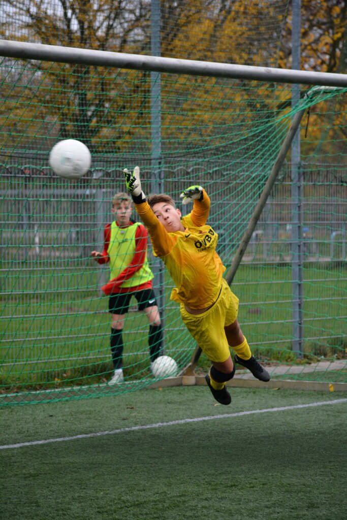 Spieler Torwart Parade